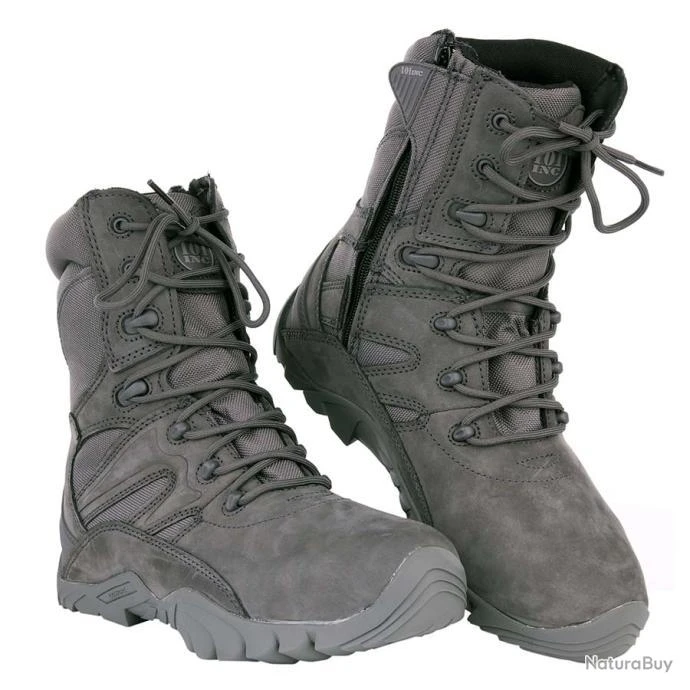 Bottes Tactiques Recon Hautes (Pointure 44, Couleur Gris) 3 Bottes Tactiques Recon Hautes (Pointure 44, Couleur Gris)