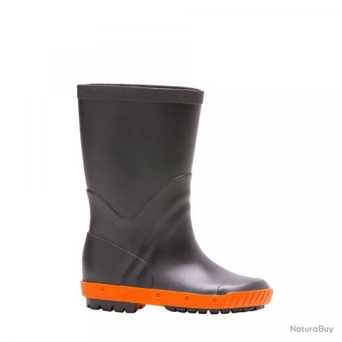 BOTTES ENFANT BAUDOU TRITON ANTHRACITE ORANGE 32 (promo) 3 BOTTES ENFANT BAUDOU TRITON ANTHRACITE ORANGE 32 (promo)