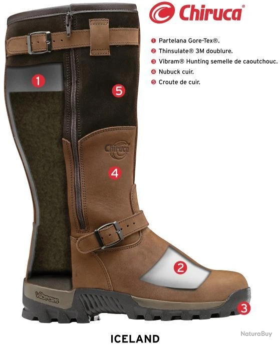 Bottes De Chasse Iceland 02 Gore-tex Chiruca Marron 43 4 Bottes De Chasse Iceland 02 Gore-tex Chiruca Marron 43 – Image 2