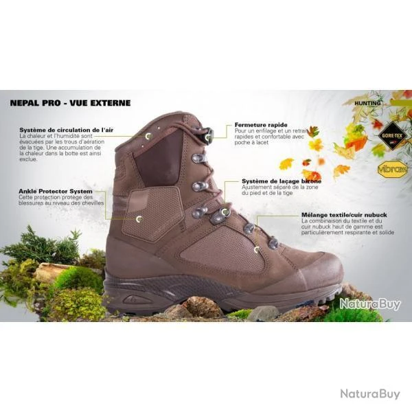 Bottes Haix Népal Pro Marron T41 5 Bottes Haix Népal Pro Marron T41 – Image 3