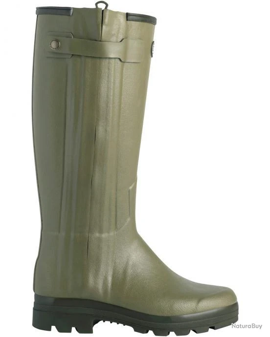 Le Chameau Bottes En Caoutchouc Chasseur Cuir (Couleur: Olive, Taille: 44) 5 Le Chameau Bottes En Caoutchouc Chasseur Cuir (Couleur: Olive, Taille: 44) – Image 3
