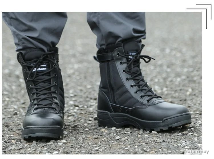 Bottes Tactiques Militaire - Noir - Livraison Gratuite 7 Bottes Tactiques Militaire - Noir - Livraison Gratuite – Image 5