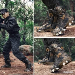 Bottes De Chasse Camouflage Marron - LIVAISON GRATUITE !! -Le Chameau Soldes Magasin 00006 Bottes de Chasse Camouflage Marron LIVAISON GRATUITE