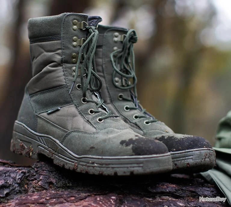 Bottes De Sniper Zippées Hautes Couleur Noir. 8 Bottes De Sniper Zippées Hautes Couleur Noir. – Image 6