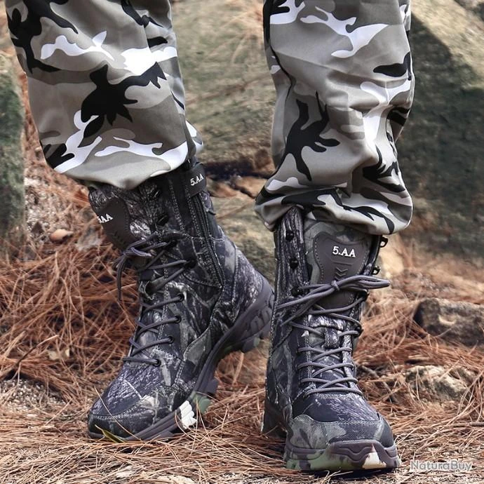 Le Chameau Soldes Magasin -Le Chameau Soldes Magasin 00002 Bottes de Chasse Camouflage GRIS LIVRAISON GRATUITE